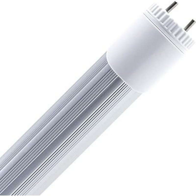 28,95 € Free Shipping | LED tube NB2090 18W T8 LED 6000K Cold light. 126×17 cm. Kit 2 × Professional LED tube luminaire + waterproof housing Warehouse, garage and public space. Polycarbonate. Gray Color
