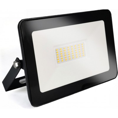 7,95 € Envío gratis | Foco proyector exterior 30W 2700K Luz muy cálida. 17×14 cm. Chip EPISTAR LED SMD IPAD. Alto brillo. Extraplano Aluminio fundido y vidrio templado. Color negro