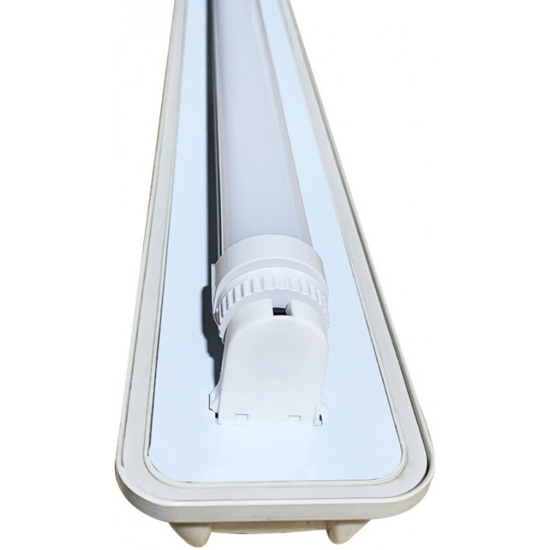26,95 € Free Shipping | LED tube 18W T8 LED 6000K Cold light. 120 cm. Kit 1 × LED tube + IP95 waterproof housing Warehouse, garage and public space. Polycarbonate. White Color