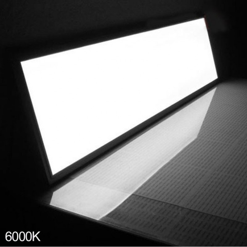 222,95 € Free Shipping | 6 units box LED panel 40W LED 6000K Cold light. Rectangular Shape 120×30 cm. Full kit. Slimline Extra-flat LED Panel + Driver + Suspension Cables Office, work zone and warehouse. PMMA and Lacquered aluminum. White Color