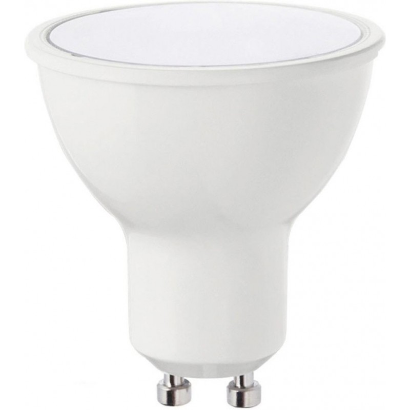 1,95 € Free Shipping | LED light bulb 7W GU10 LED 3000K Warm light. Ø 5 cm. High brightness Aluminum and Polycarbonate. White Color