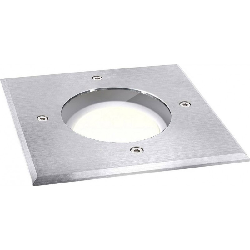 10,95 € Envio grátis | Farol luminoso 14×10 cm. Refletor de piso embutido Aço inoxidável 304. Cor aço inoxidável