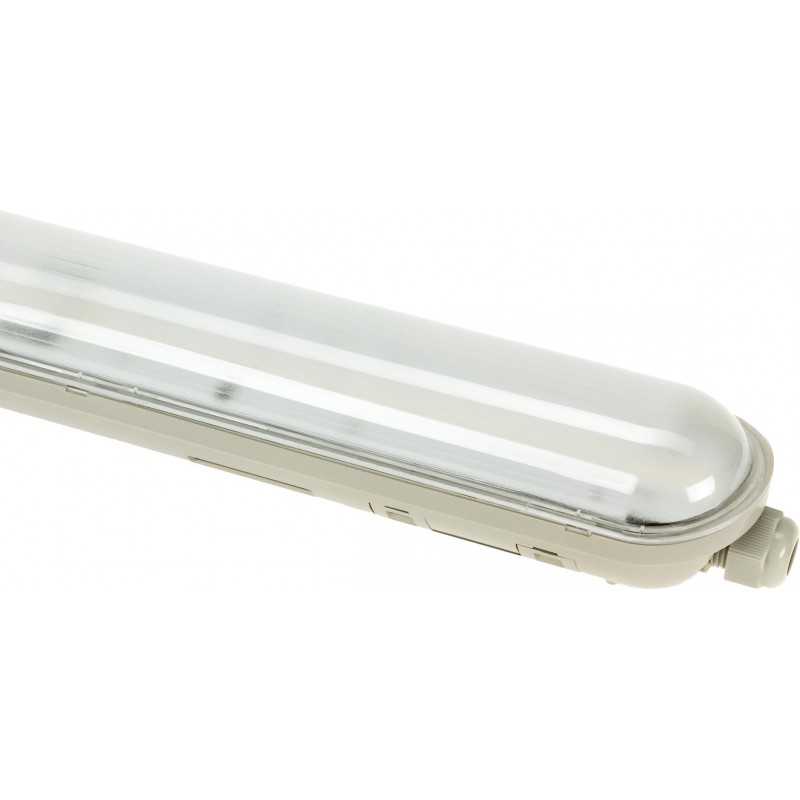 39,95 € Free Shipping | LED tube NB2068 38W LED 4000K Neutral light. 120×7 cm. Waterproof and watertight housing with integrated SMD LEDs Warehouse, garage and public space. Polycarbonate. Beige Color