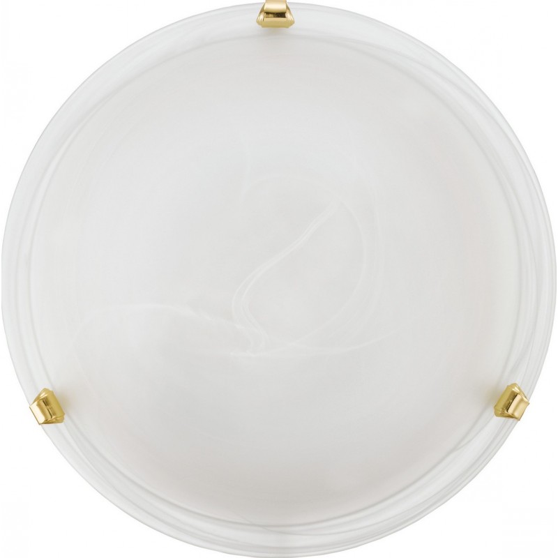 室内顶灯 Eglo Salome 120W 球形 形状 Ø 40 cm. 经典的 风格. 钢 和 玻璃. 白色的, 金的 和 黄铜 颜色
