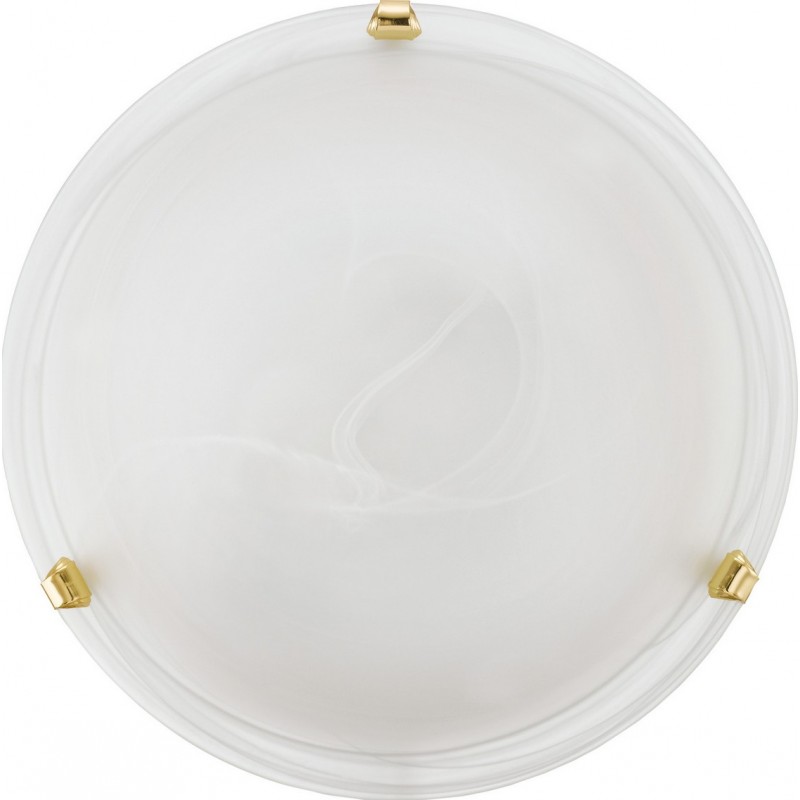 13,95 € 免费送货 | 室内顶灯 Eglo Salome 60W 球形 形状 Ø 30 cm. 经典的 风格. 钢 和 玻璃. 白色的, 金的 和 黄铜 颜色