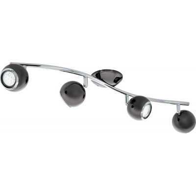 106,95 € Envoi gratuit | Projecteur d'intérieur Eglo Bimeda 12W 3000K Lumière chaude. 64×10 cm. Acier. Couleur chromé, noir, nickel et argent