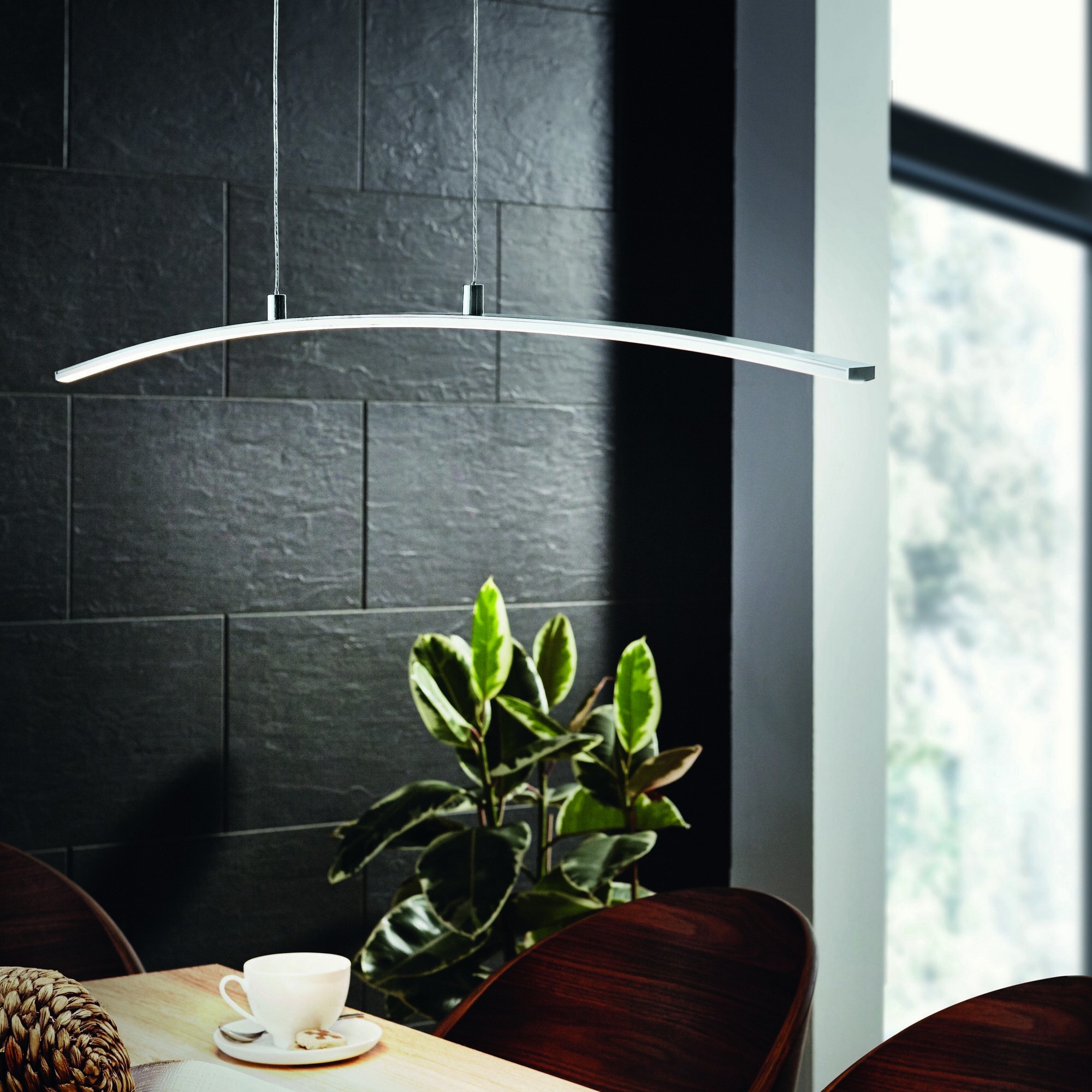99,95 € Envoi gratuit | Lampe à suspension Eglo Lasana 14W 3000K Lumière chaude. 100×90 cm. Acier, aluminium et plastique. Couleur blanc, chromé et argent