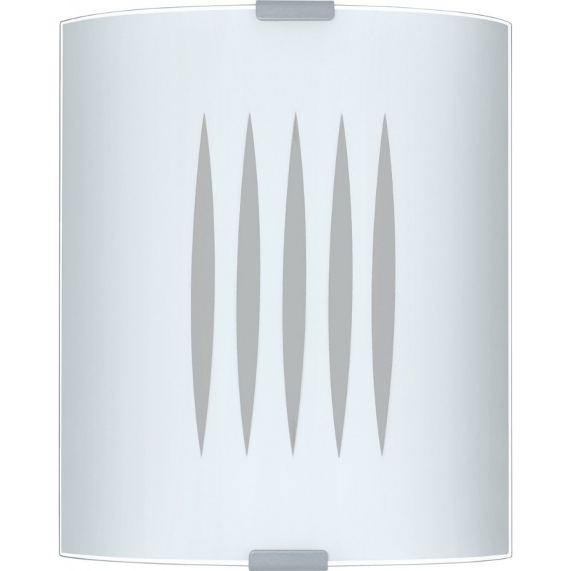 19,95 € Бесплатная доставка | Настенный светильник для дома Eglo Grafik 60W Цилиндрический Форма 21×18 cm. Кухня и ванная комната. Дизайн Стиль. Стали, Стекло и Сатиновое стекло