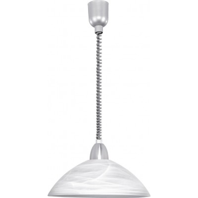 59,95 € Free Shipping | Hanging lamp Eglo Lord 2 60W Ø 36 cm. Steel, Plastic and Glass. White, nickel, matt nickel and silver Color