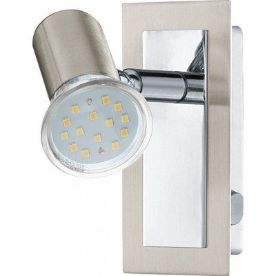 23,95 € Envoi gratuit | Projecteur d'intérieur Eglo Rottelo 5W 12×6 cm. Acier. Couleur chromé, nickel, nickel mat et argent