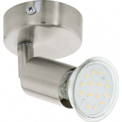 Внутренний точечный светильник Eglo Buzz LED 3W Цилиндрический Форма Ø 6 cm. Гостинная, столовая и спальная комната. Современный Стиль. Стали. Никель и матовый никель Цвет