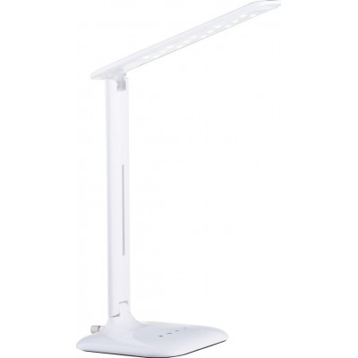 79,95 € Free Shipping | Desk lamp Eglo Caupo 2.9W 3000K Warm light. Extended Shape 32×26 cm. Office and work zone. Modern, sophisticated and design Style. Steel and Plastic. White Color