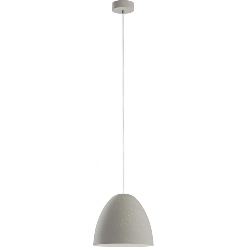 72,95 € Free Shipping | Hanging lamp Eglo Sarabia 60W Conical Shape Ø 27 cm. Living room and dining room. Modern, design and cool Style. Steel. Gray Color