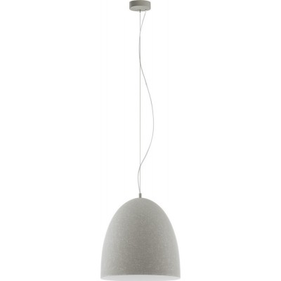 127,95 € Free Shipping | Hanging lamp Eglo Sarabia 60W Conical Shape Ø 40 cm. Living room and dining room. Modern, design and cool Style. Steel. Gray Color