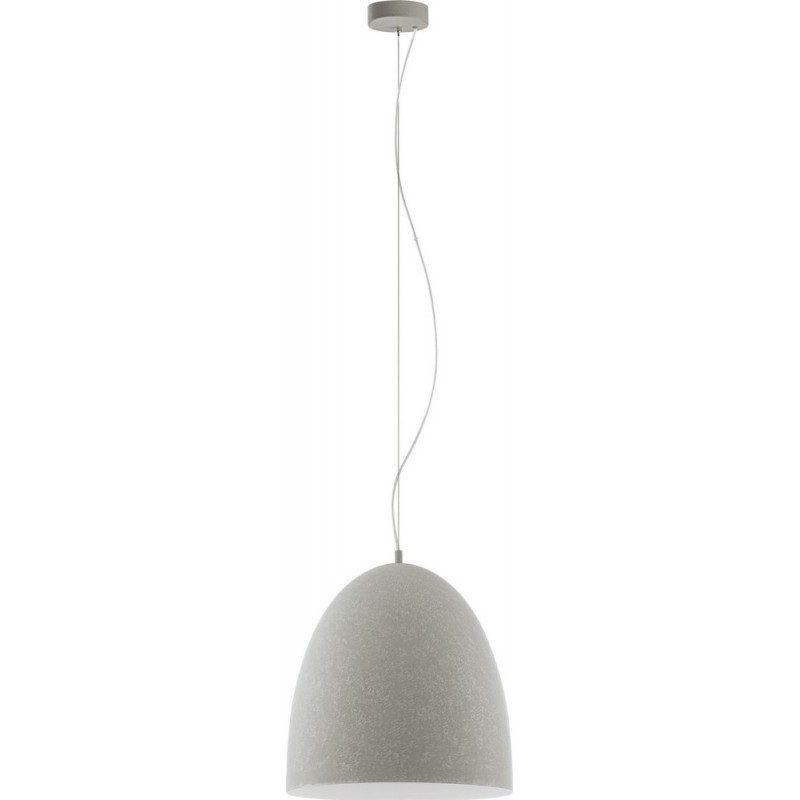 127,95 € Free Shipping | Hanging lamp Eglo Sarabia 60W Conical Shape Ø 40 cm. Living room and dining room. Modern, design and cool Style. Steel. Gray Color