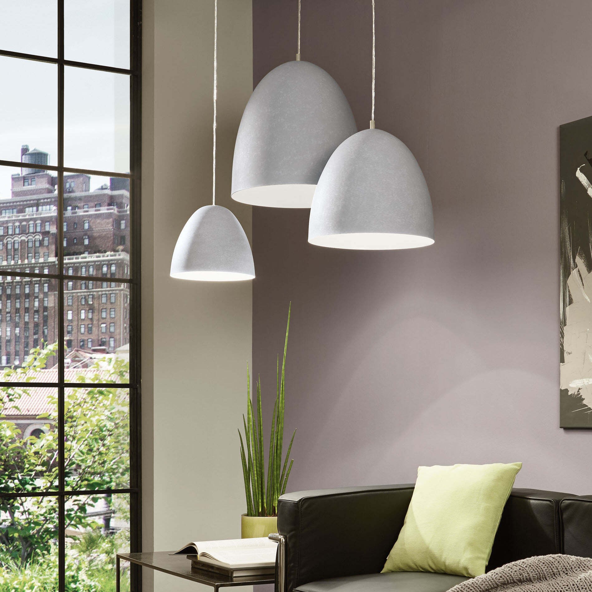 109,95 € Envoi gratuit | Lampe à suspension Eglo Sarabia 60W Ø 40 cm. Acier. Couleur gris