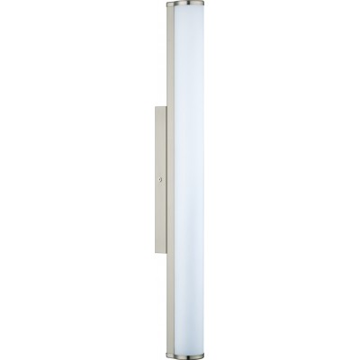 116,95 € Free Shipping | Indoor wall light Eglo Calnova 16W 4000K Neutral light. Extended Shape 60×5 cm. Kitchen and bathroom. Modern Style. Steel, glass and satin glass. White, nickel and matt nickel Color