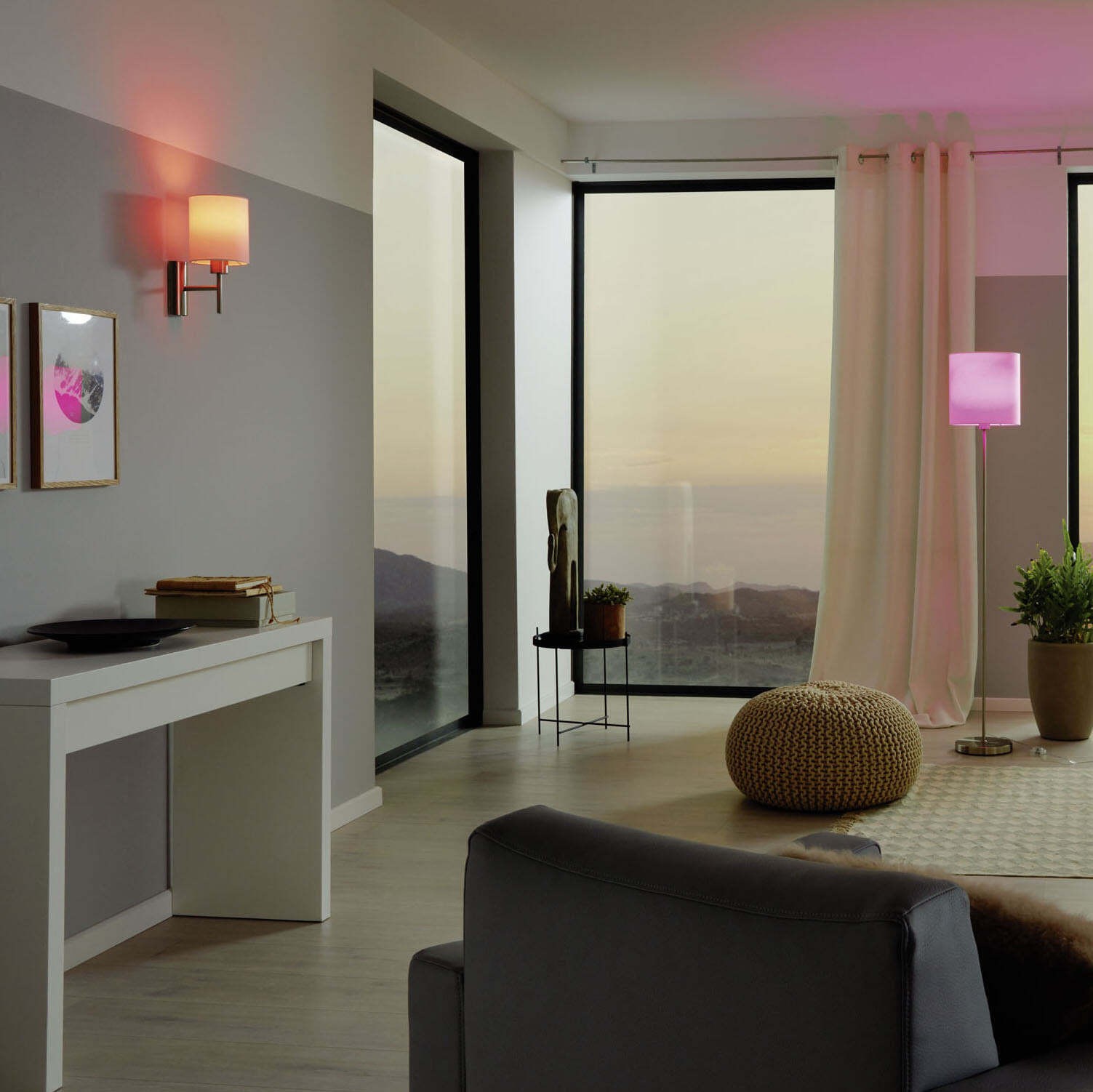 43,95 € Spedizione Gratuita | Lampada da parete per interni Eglo Pasteri 60W 31×15 cm. Acciaio e tessile. Colore bianca, nichel e nichel opaco