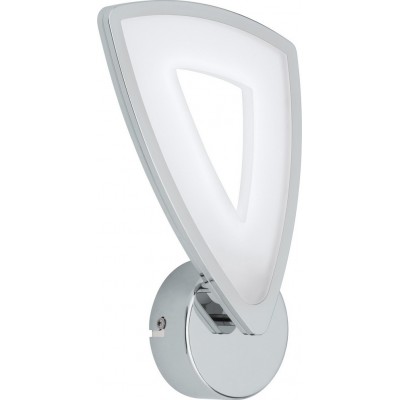 Indoor wall light Eglo Amonde 6W 3000K Warm light. Angular Shape 29×16 cm. Living room, bedroom and lobby. Modern Style. Aluminum and plastic. Plated chrome, silver and satin Color