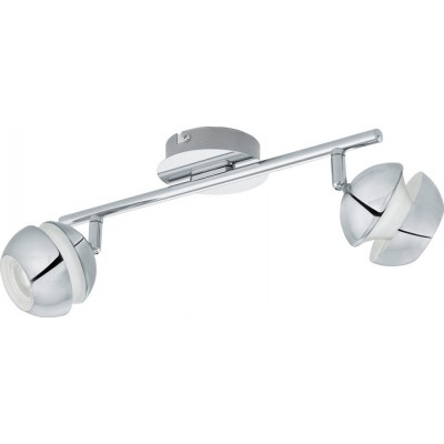 Indoor spotlight Eglo Nocito 1 6.5W Extended Shape 36×11 cm. Living room, dining room and bedroom. Design Style. Steel. White, plated chrome and silver Color