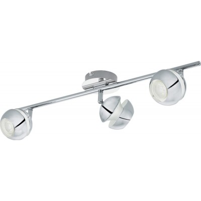 Indoor spotlight Eglo Nocito 1 10W Extended Shape 59×11 cm. Living room, dining room and bedroom. Design Style. Steel. White, plated chrome and silver Color
