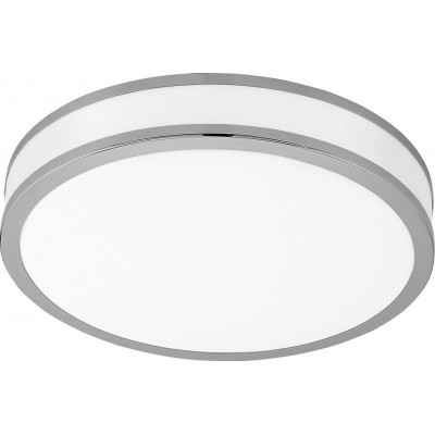 室内顶灯 Eglo Palermo 2 24W 3000K 暖光. 圆形的 形状 Ø 41 cm. 客厅 和 厨房. 现代的 风格. 钢 和 塑料. 白色的, 镀铬 和 银 颜色