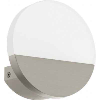 37,95 € Free Shipping | Indoor wall light Eglo Metrass 1 4.5W 3000K Warm light. Round Shape 13×13 cm. Bedroom, lobby and office. Modern and design Style. Aluminum and plastic. Nickel, matt nickel and satin Color