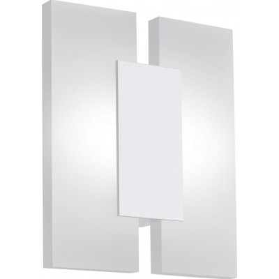 Aplique de pared interior Eglo Metrass 2 9W 3000K Luz cálida. Forma Cúbica 20×17 cm. Salón, comedor y dormitorio. Estilo diseño. Aluminio y Plástico. Color blanco y satinado
