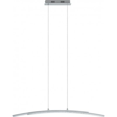 Lámpara colgante Eglo Pertini 21.5W 3000K Luz cálida. 110×96 cm. Acero, aluminio y plástico. Color cromado y plata