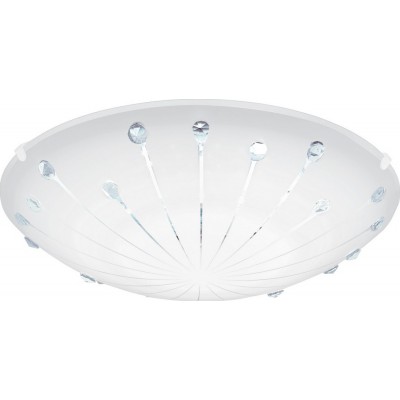 室内顶灯 Eglo Margitta 1 11W 3000K 暖光. 球形 形状 Ø 31 cm. 优质的 风格. 钢 和 玻璃. 白色的 和 颜色