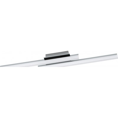 シーリングランプ Eglo Lapela 20W 3000K 暖かい光. 細長い 形状 86×9 cm. 設計 スタイル. 鋼, アルミニウム そして プラスチック. メッキクローム, 銀 そして サテン カラー