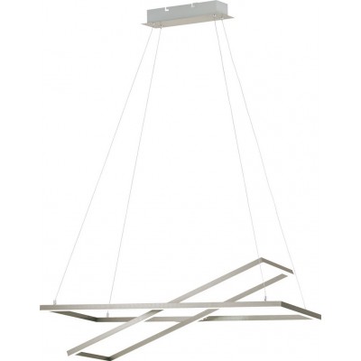 306,95 € Free Shipping | Hanging lamp Eglo Tamasera 35W 3000K Warm light. Pyramidal Shape 120×80 cm. Living room and dining room. Modern, design and cool Style. Steel and plastic. White, nickel and matt nickel Color