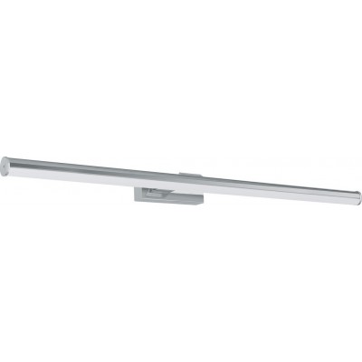 97,95 € Kostenloser Versand | Innenwandleuchte Eglo Vadumi 14W 4000K Neutrales Licht. 78×5 cm. Plastik. Weiß, überzogenes chrom und silber Farbe