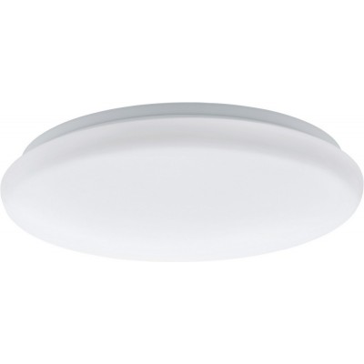 74,95 € Free Shipping | Indoor ceiling light Eglo Giron M 12W 3000K Warm light. Round Shape Ø 26 cm. Classic Style. Steel and plastic. White Color