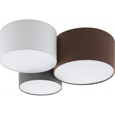 165,95 € Spedizione Gratuita | Lampada da soffitto Eglo Pastore 180W 61×50 cm. Acciaio e tessile. Colore antracite, bianca, grigio, marrone e nero