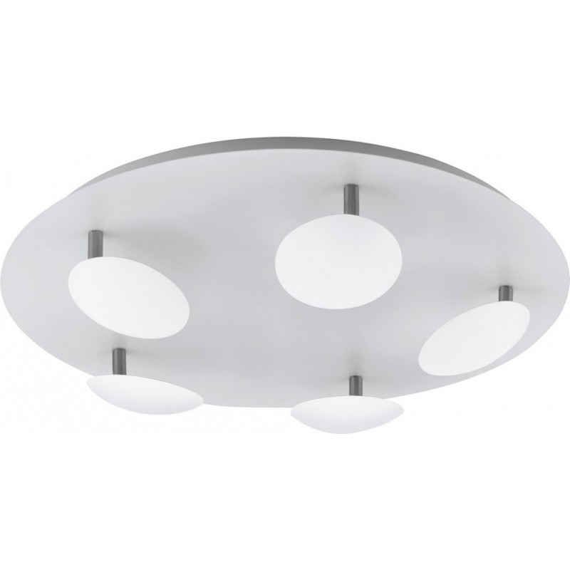 Ceiling lamp Eglo Certino 22.5W 3000K Warm light. Round Shape Ø 50 cm. Living room and dining room. Modern Style. Steel. White, nickel and matt nickel Color