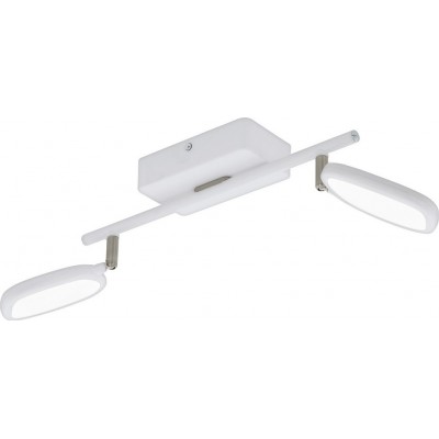 119,95 € Spedizione Gratuita | Faretto da interno Eglo Palombare C 10W 2700K Luce molto calda. 37×8 cm. Acciaio, alluminio e plastica. Colore bianca