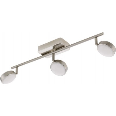 159,95 € Envoi gratuit | Projecteur d'intérieur Eglo Corropoli C 15W 2700K Lumière très chaude. 59×8 cm. Acier et plastique. Couleur blanc, nickel et nickel mat