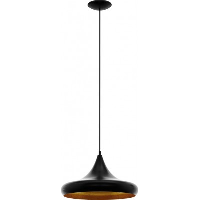 Hanging lamp Eglo Coretto 4 60W Conical Shape Ø 40 cm. Living room and dining room. Modern, sophisticated and design Style. Steel. Golden and black Color