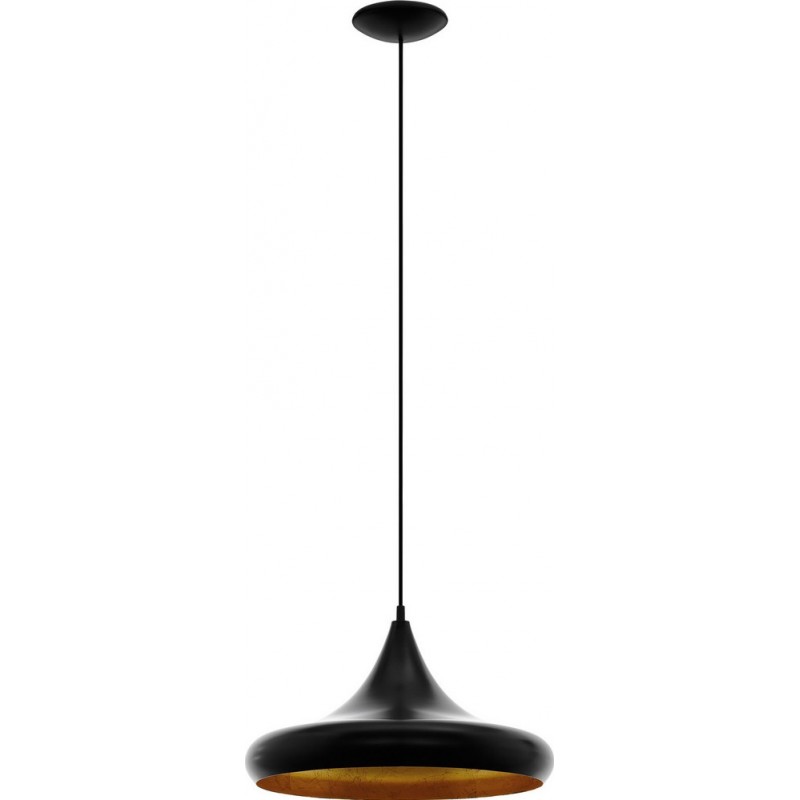 Hanging lamp Eglo Coretto 4 60W Conical Shape Ø 40 cm. Living room and dining room. Modern, sophisticated and design Style. Steel. Golden and black Color