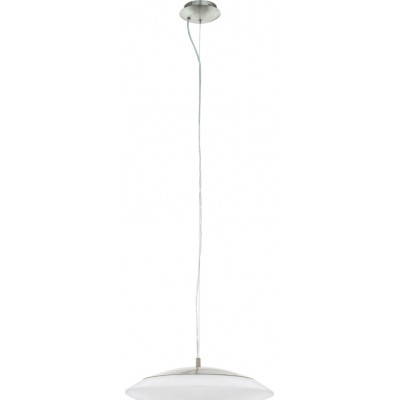 吊灯 Eglo Frattina C 27W 2700K 非常温暖的光. 椭圆形 形状 Ø 43 cm. 客厅 和 饭厅. 现代的, 复杂的 和 设计 风格. 钢 和 塑料. 白色的, 镍 和 亚光镍 颜色