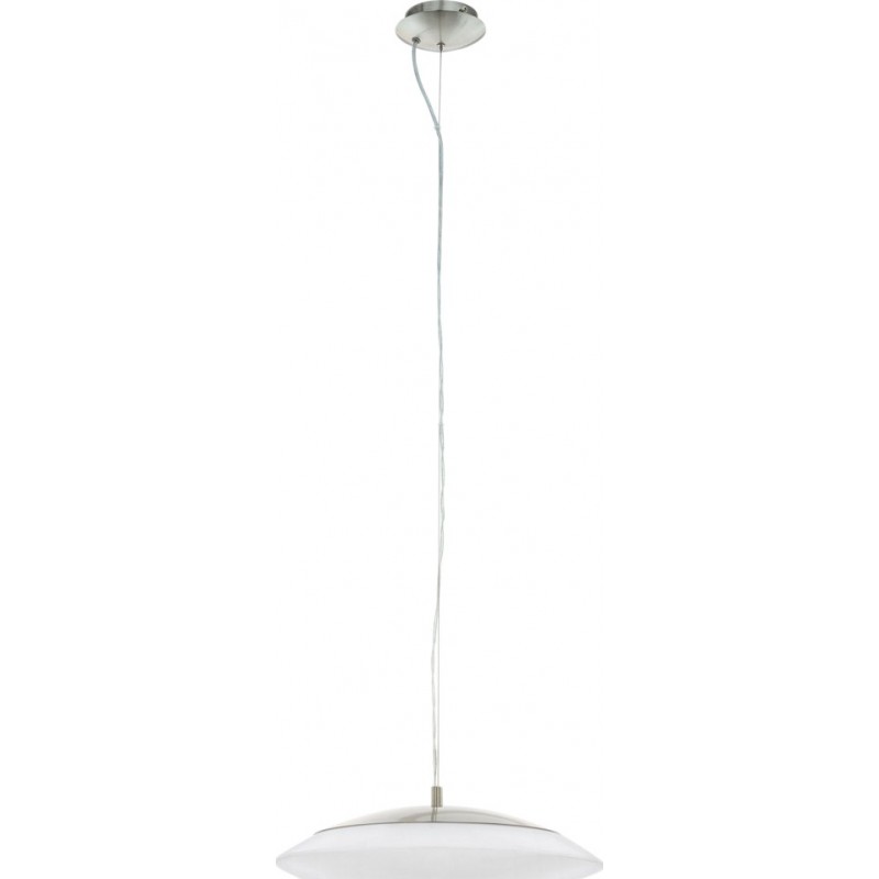 199,95 € Free Shipping | Hanging lamp Eglo Frattina C 27W 2700K Very warm light. Oval Shape Ø 43 cm. Living room and dining room. Modern, sophisticated and design Style. Steel and plastic. White, nickel and matt nickel Color