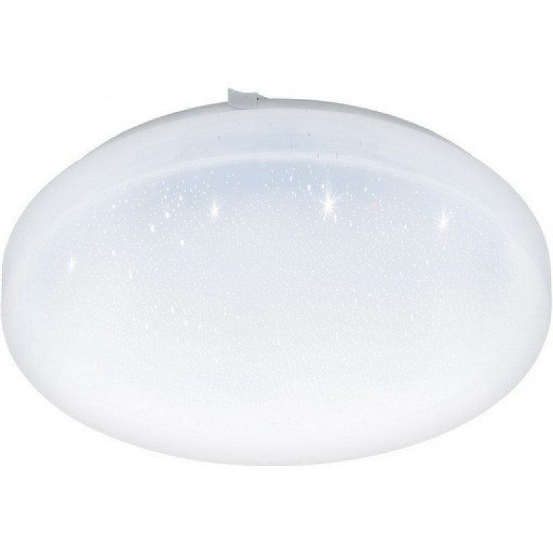 24,95 € Free Shipping | Indoor ceiling light Eglo Frania S 11.5W 3000K Warm light. Round Shape Ø 28 cm. Kitchen and bathroom. Classic Style. Steel and plastic. White Color
