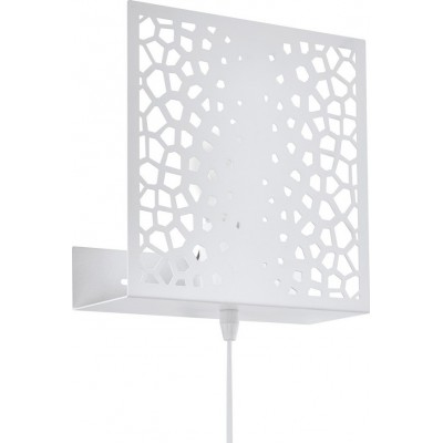 Luz de parede interna Eglo Gallico 10W Forma Cúbica 22×22 cm. Quarto e banheiro. Estilo moderno e projeto. Aço. Cor branco