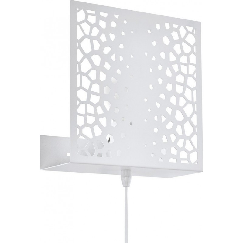 Indoor wall light Eglo Gallico 10W Cubic Shape 22×22 cm. Bedroom and bathroom. Modern and design Style. Steel. White Color