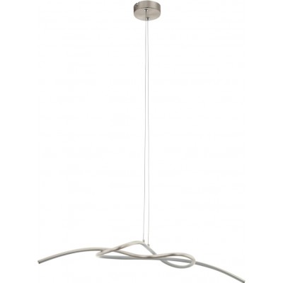 175,95 € Free Shipping | Hanging lamp Eglo Novafeltria 16W 3000K Warm light. Extended Shape 150×90 cm. Living room and dining room. Modern, sophisticated and design Style. Steel, aluminum and plastic. White, nickel and matt nickel Color