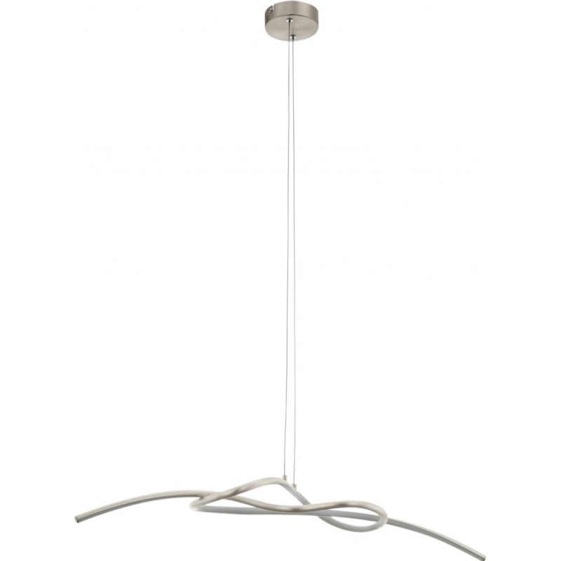 199,95 € Free Shipping | Hanging lamp Eglo Novafeltria 16W 3000K Warm light. Extended Shape 150×90 cm. Living room and dining room. Modern, sophisticated and design Style. Steel, Aluminum and Plastic. White, nickel and matt nickel Color