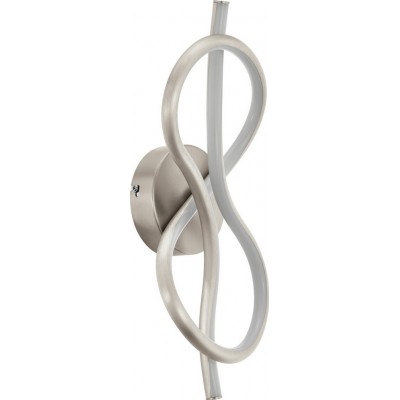79,95 € Envio grátis | Luz de parede interna Eglo Novafeltria 10W 3000K Luz quente. 40×16 cm. Aço, alumínio e plástico. Cor branco, níquel e níquel mate