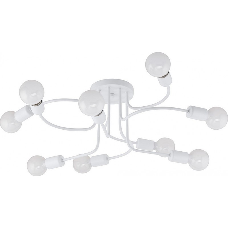 Chandelier Eglo Orazio 360W Angular Shape Ø 70 cm. Living room, dining room and bedroom. Design Style. Steel. White Color