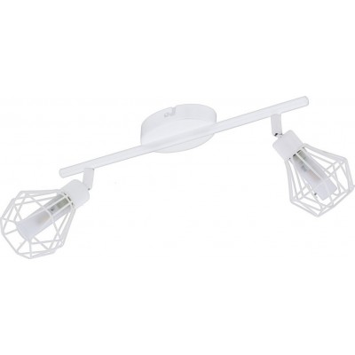 Ceiling lamp Eglo Zapata 1 6W Extended Shape 36×7 cm. Living room, dining room and bedroom. Design Style. Steel, Glass and Satin glass. White Color